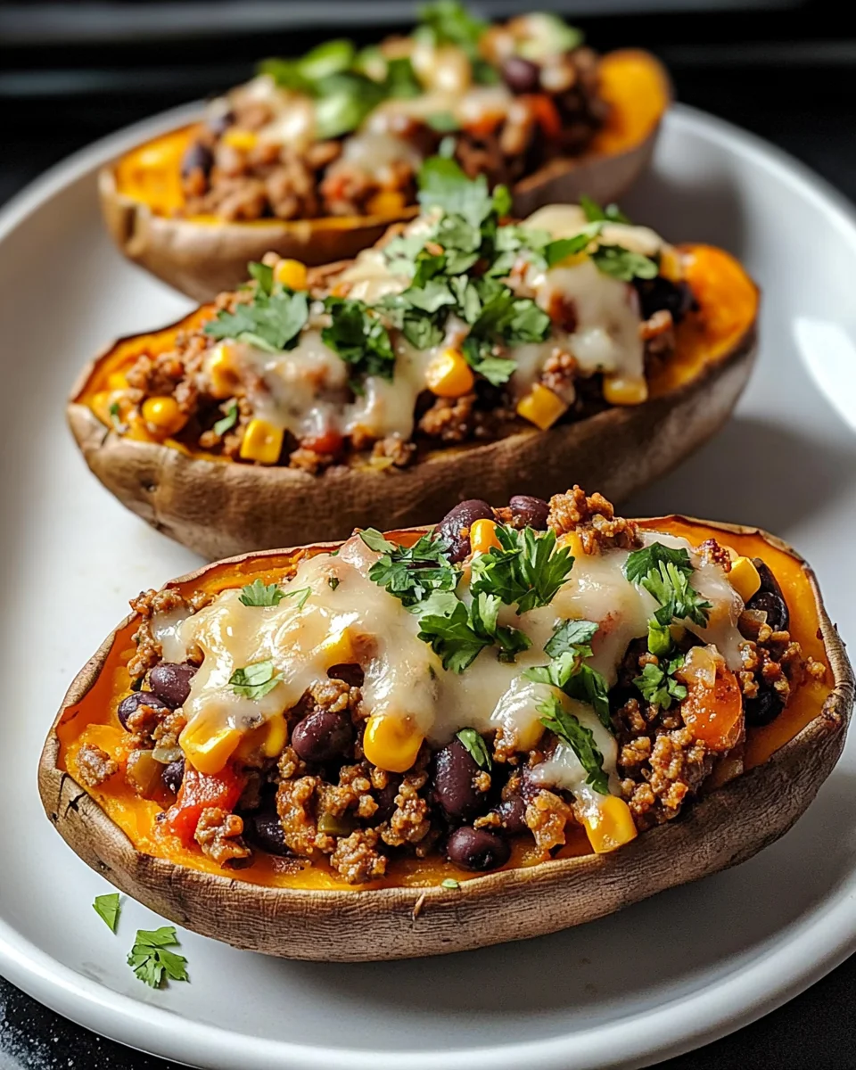 Ground Turkey Stuffed Sweet Potatoes Delight You Today!