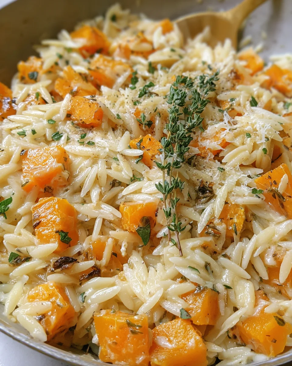 Cheesy Butternut Squash Orzo: A Creamy Delight Awaits!