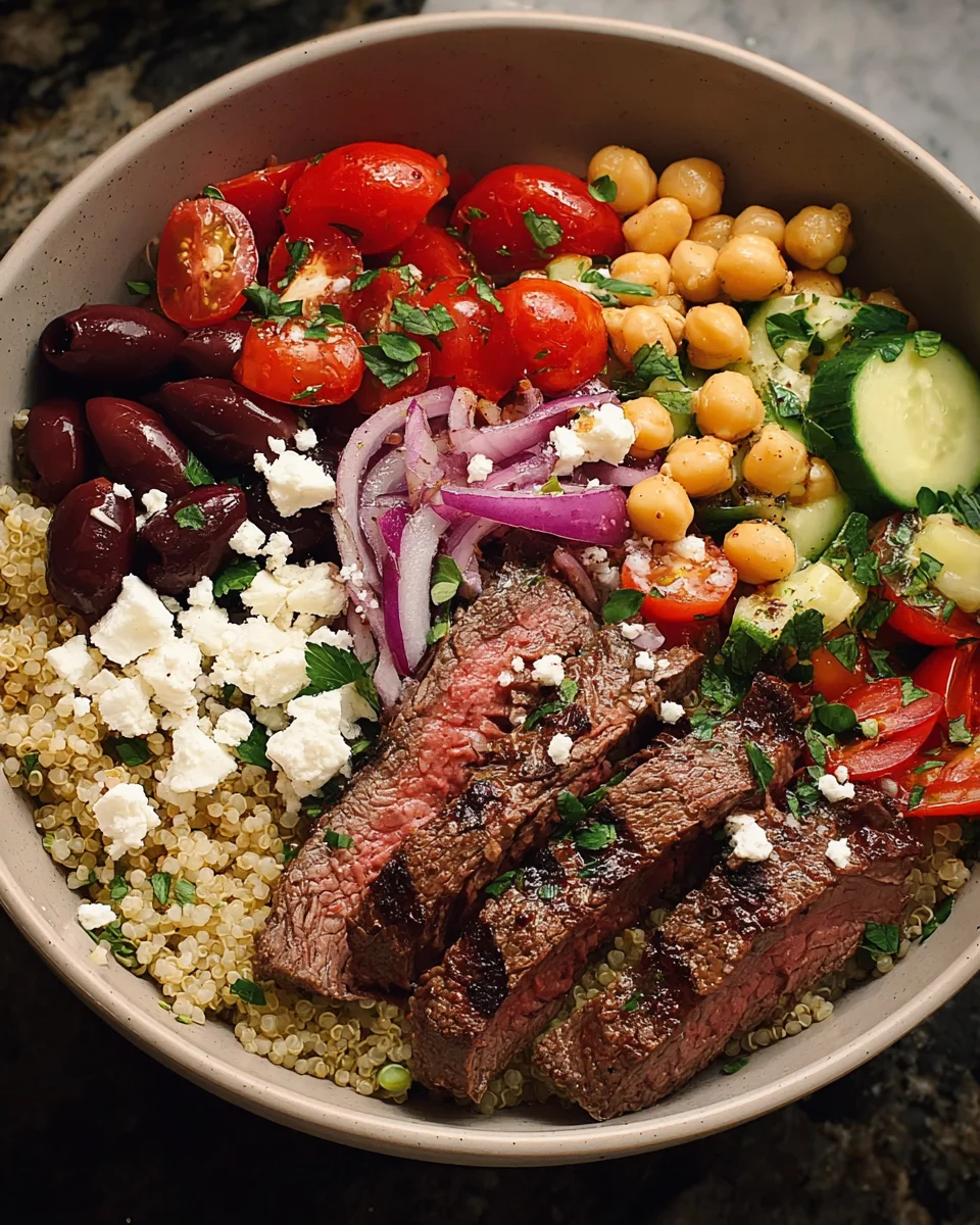 Mediterranean Steak Bowls Dinner
