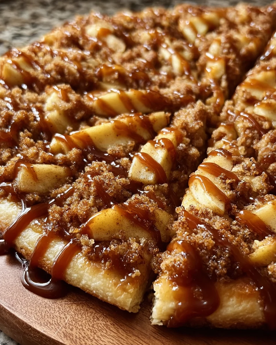 Apple Crisp Pizza Dessert