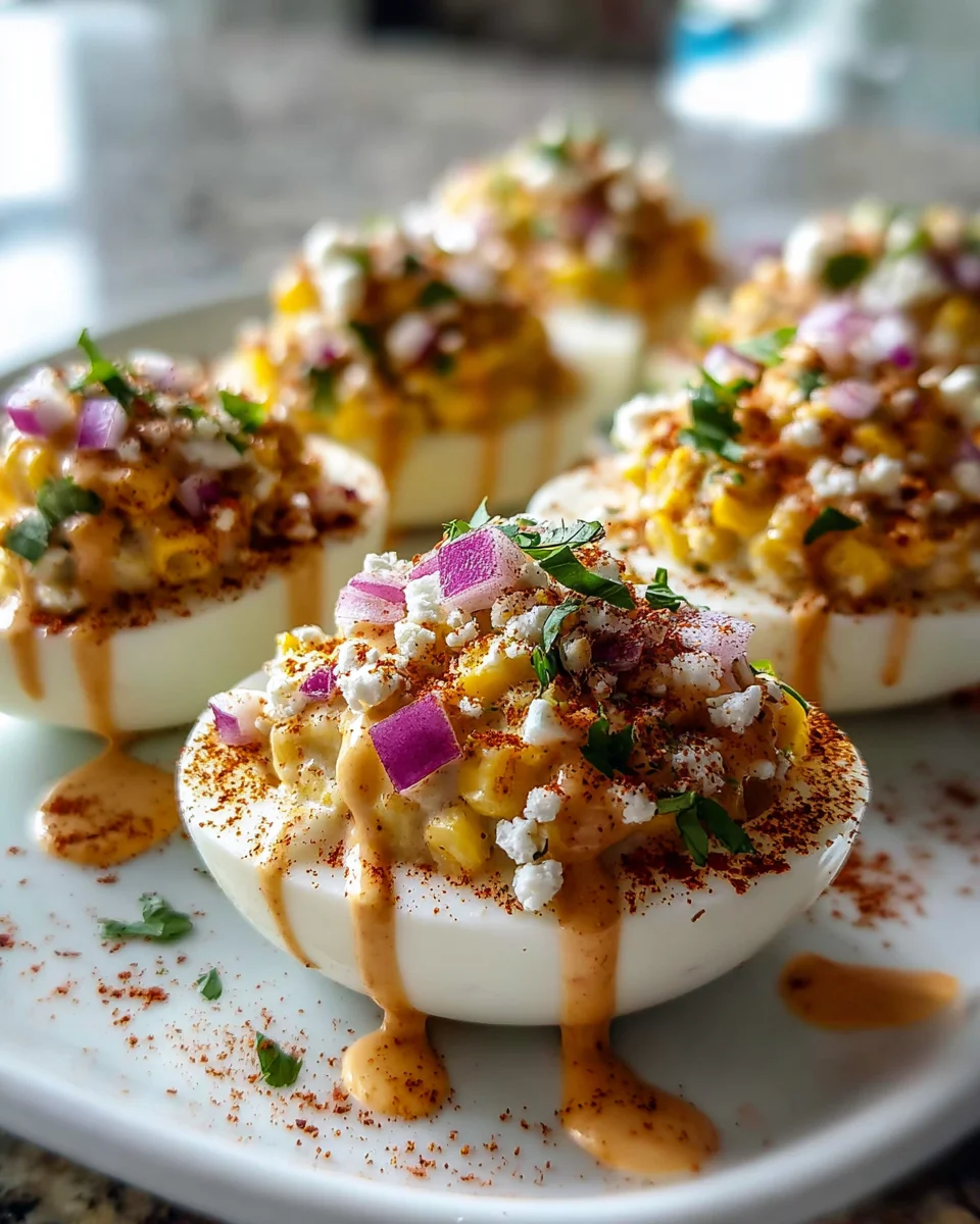 Elote Deviled Eggs will Transform Your Appetizer Game!