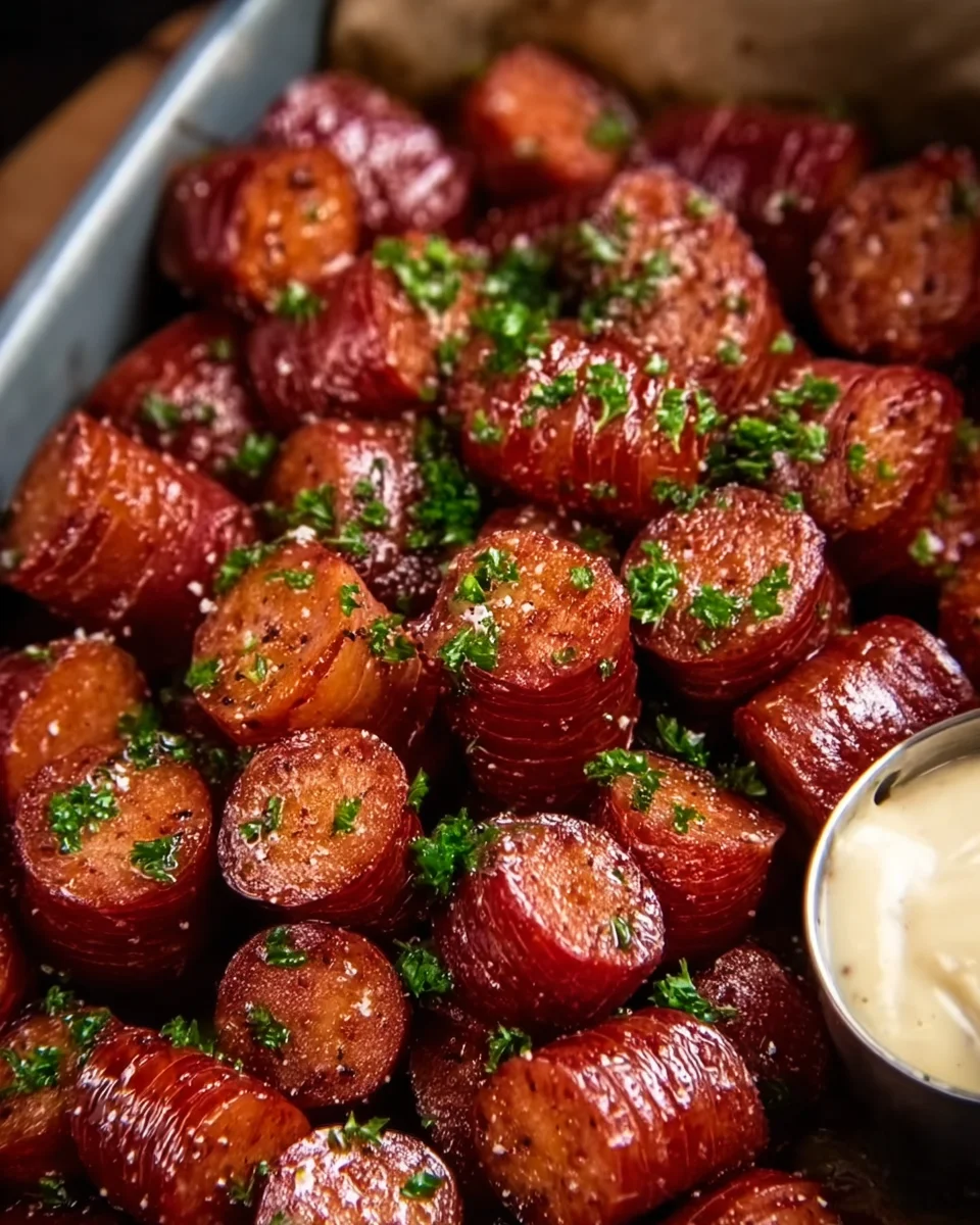 Mustard Hasselback Kielbasa Bites: A Delicious Treat!