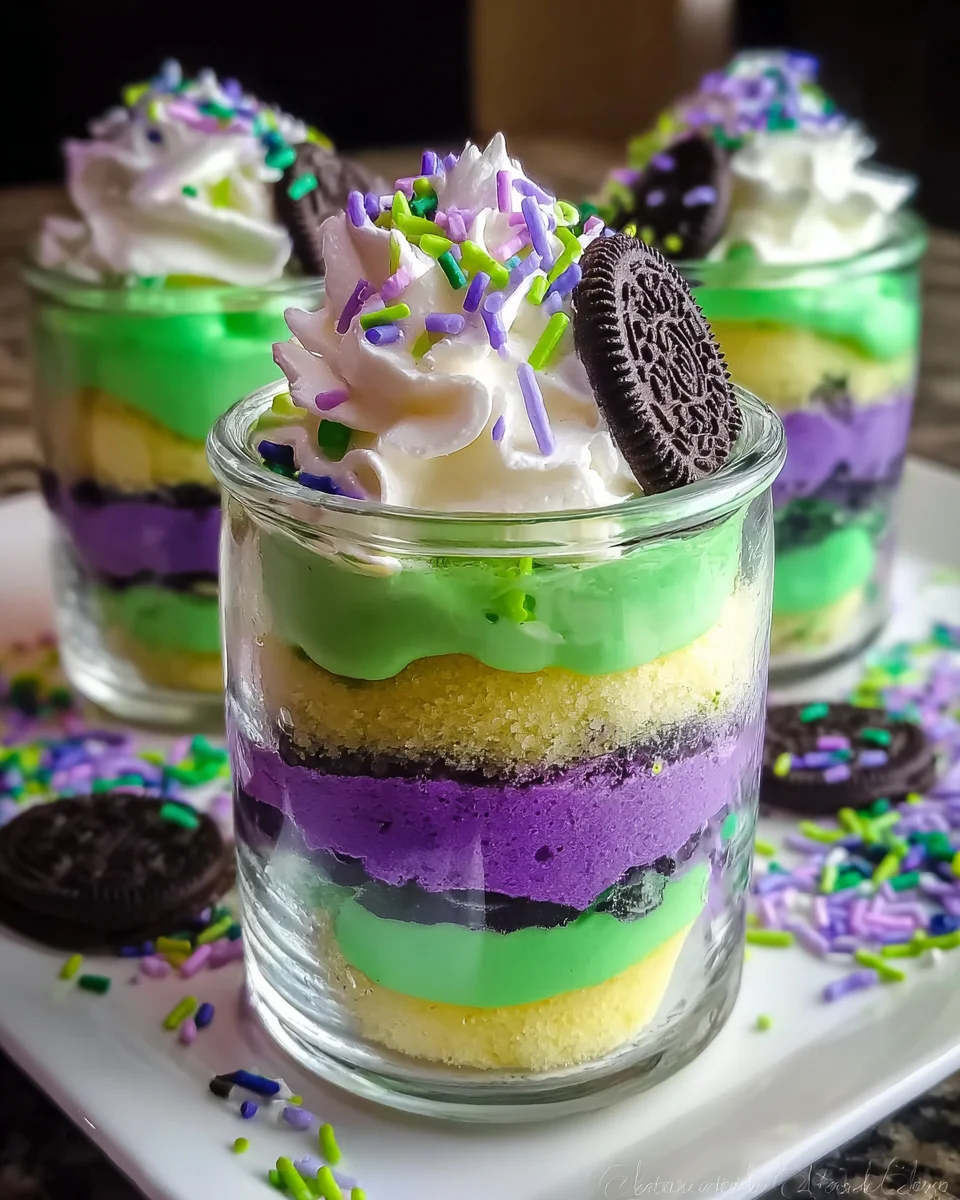 Ghoulishly Fun Beetlejuice Mini Trifles for Halloween Delight!