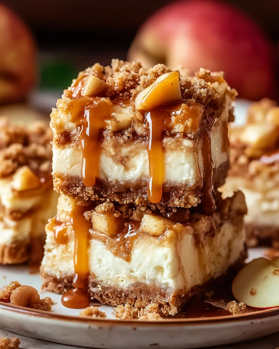 Caramel Apple Cheesecake Bars: Indulge in Sweet Bliss!