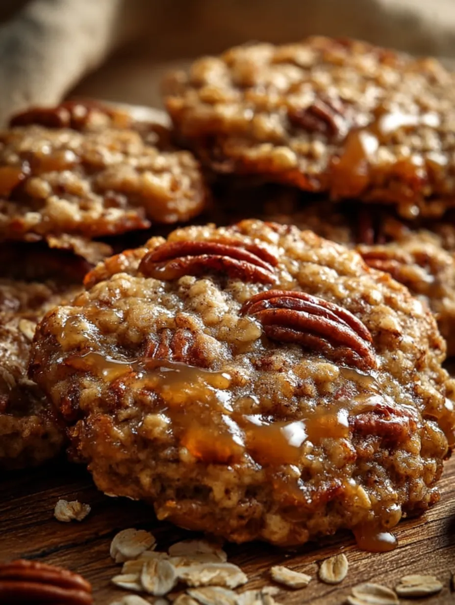 Bakery-Style Pecan Pie Oatmeal Cookies