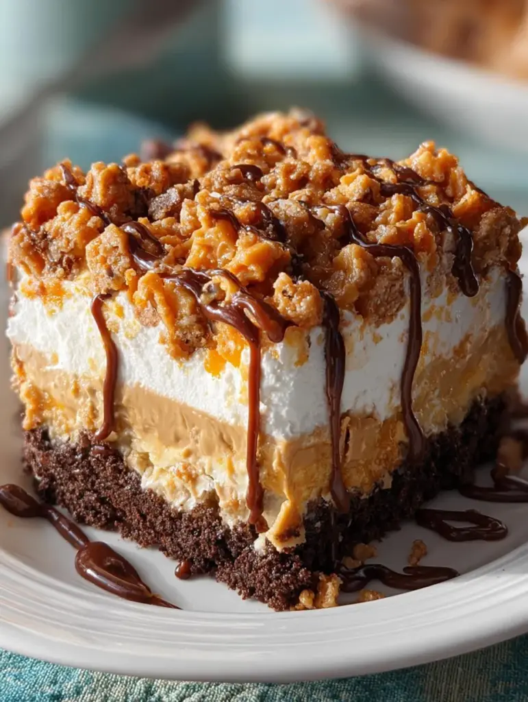 Butterfinger Candy Bar Poke Cake