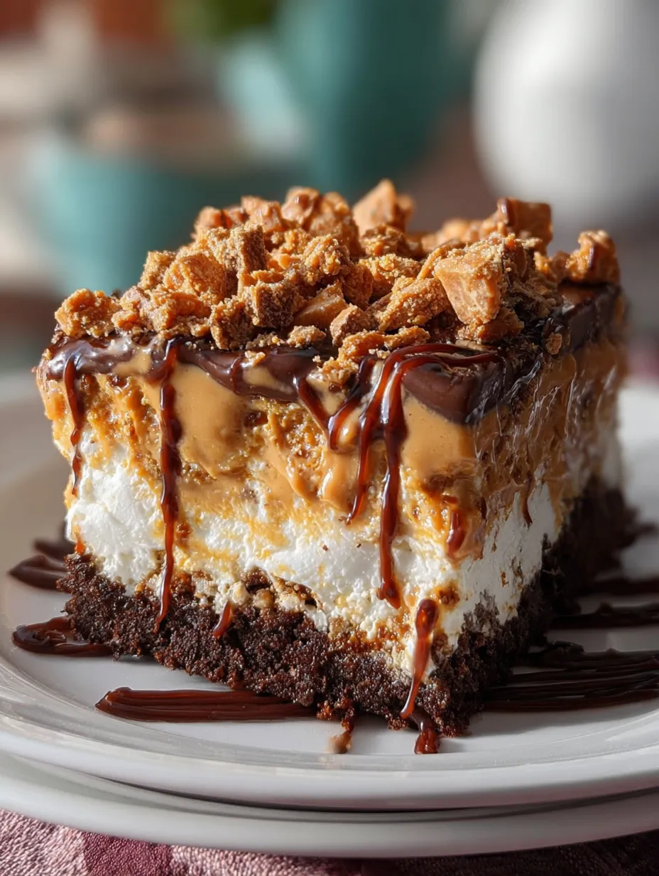 Butterfinger Candy Bar Poke Cake – Sweet, Decadent, and Oh-So-Delicious! 🍫