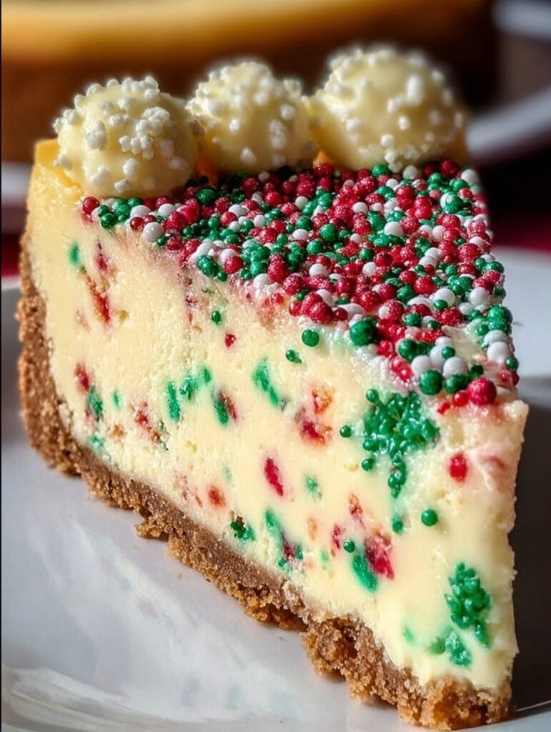 Christmas Sugar Cookie Cheesecake