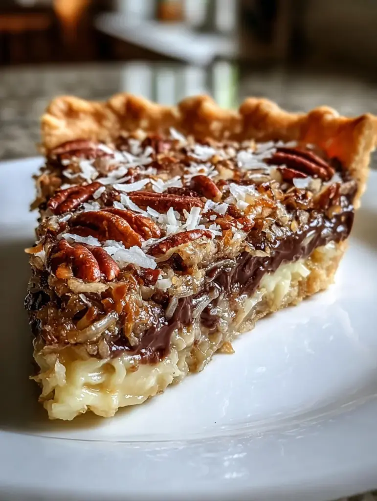 Chocolate Coconut Pecan Cream Pie