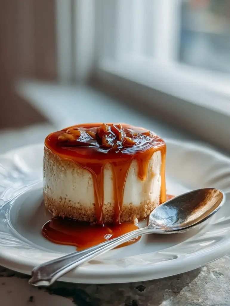 No Bake Salted Caramel Cheesecake Cups