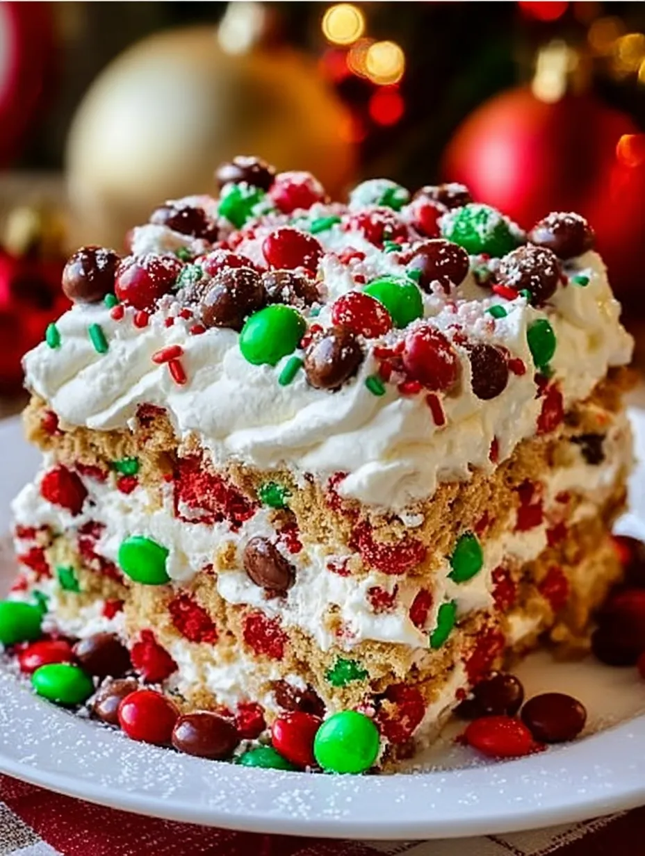 Christmas Cookie Lasagna