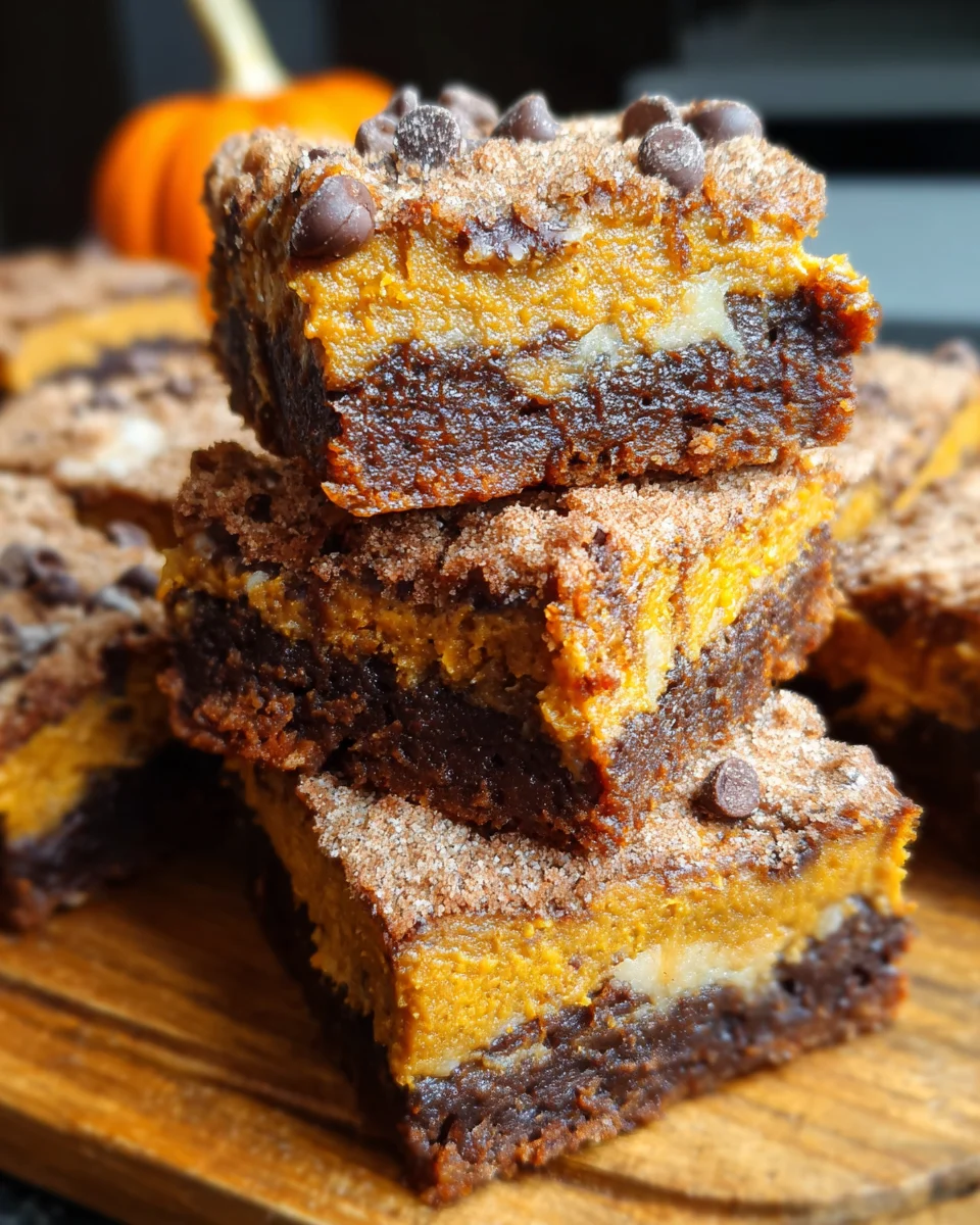 Pumpkin Snickerdoodle Brownies
