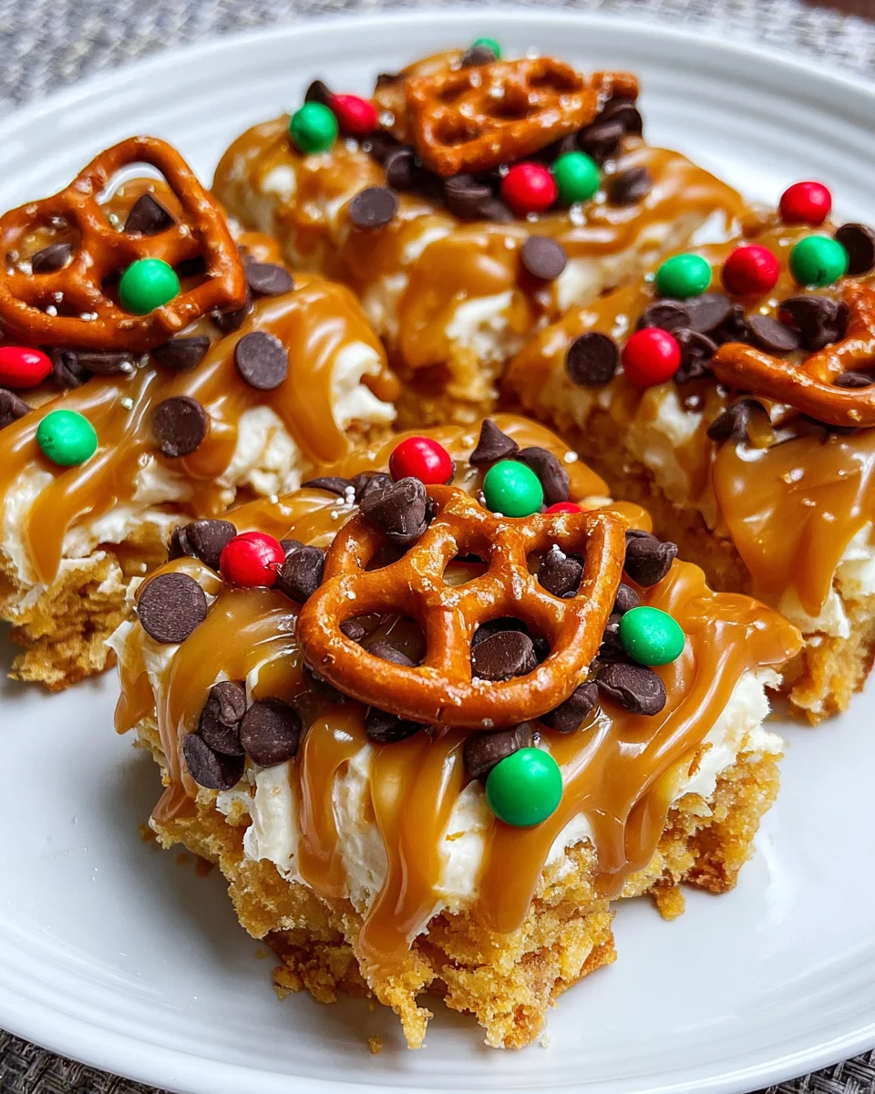 Salted Caramel Pretzel Blondies