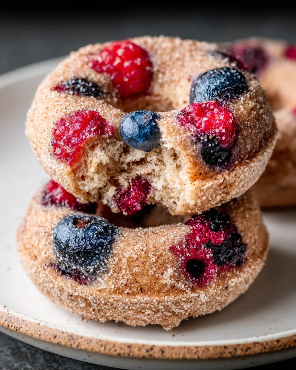 Protein Cinnamon Berry Doughnuts