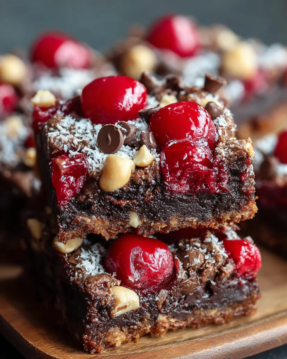 Chocolate Cherry Bars Delight