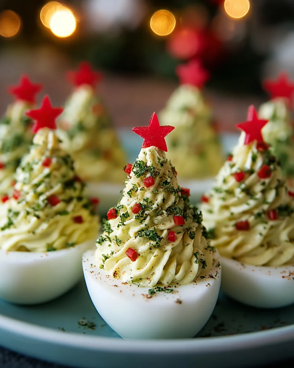 Deviled Egg Christmas Trees