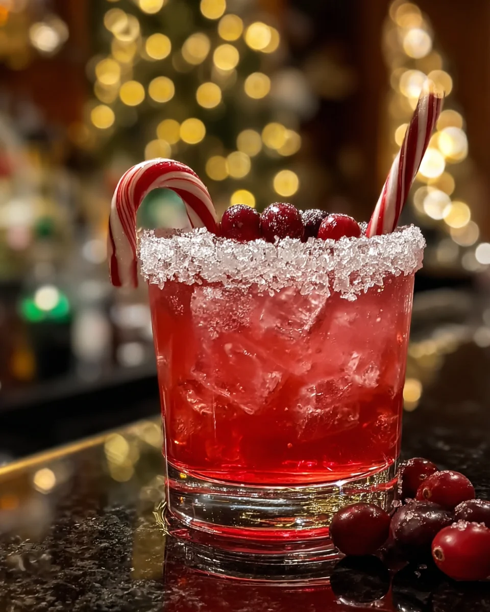 Candy Cane Margarita – A Festive Peppermint &amp; Cranberry Christmas Cocktail