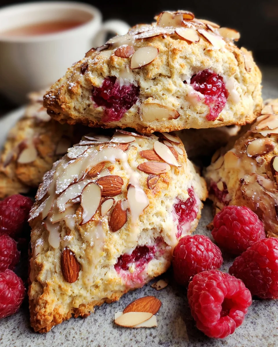 Raspberry Almond Scones Soft