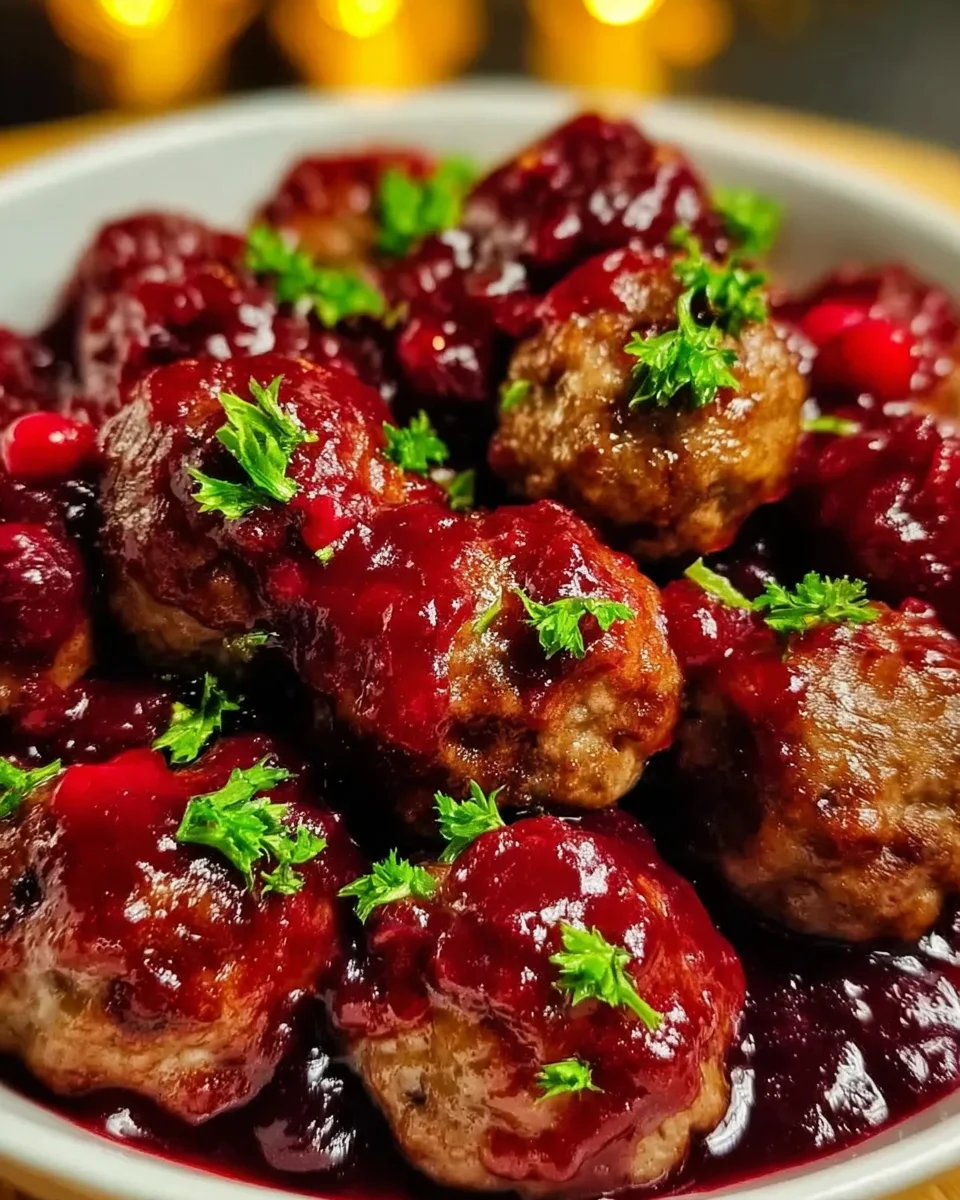 Christmas Cranberry Meatballs