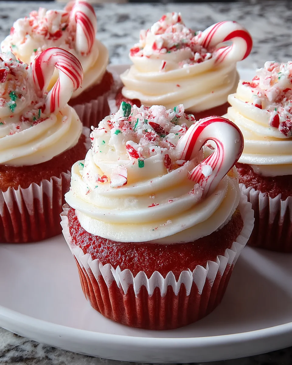 Candy Cane Peppermint Cupcakes Recipe