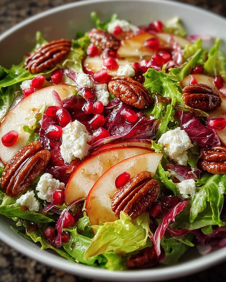 Pomegranate Pecan Salad Vinaigrette
