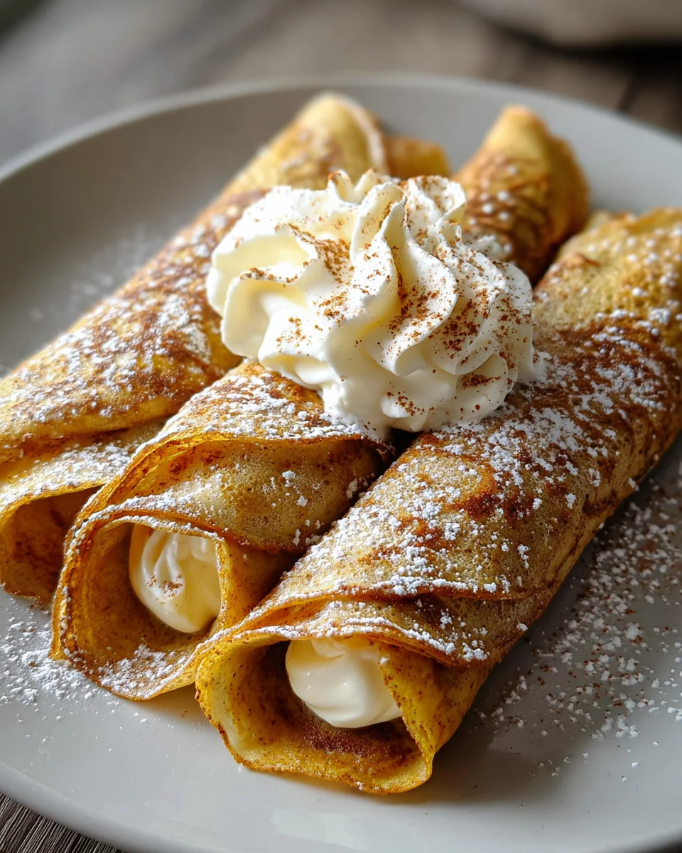 Pumpkin Crepes Cinnamon Mascarpone