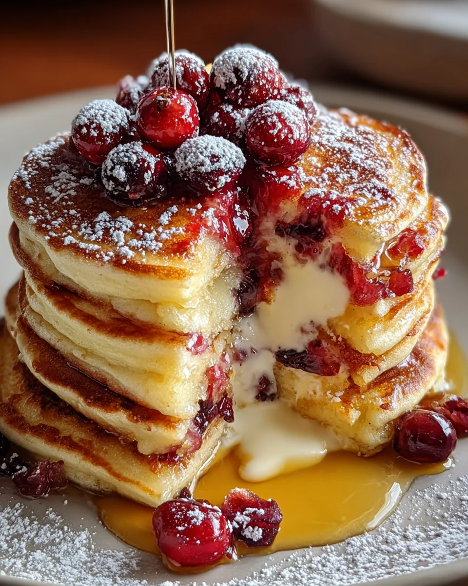 Cranberry Orange Ricotta Pancakes