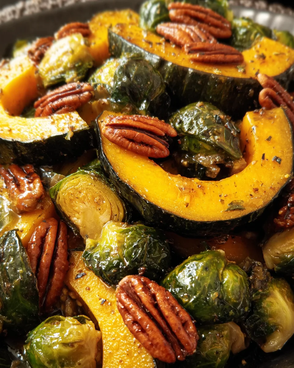 Roasted Acorn Squash Brussels