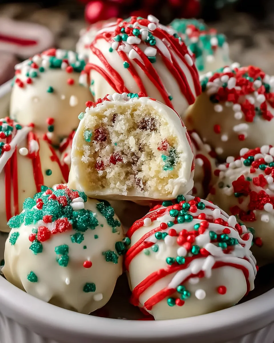 Christmas Tree Cake Truffles