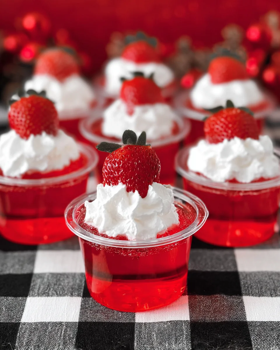 Santa Hat Jello Shots