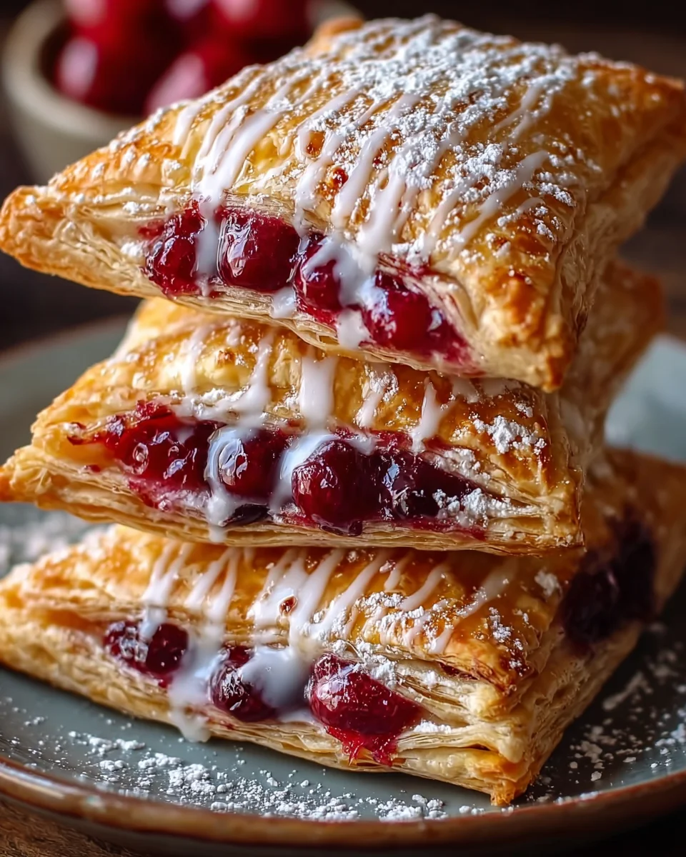 Homemade Cherry Puff Turnovers