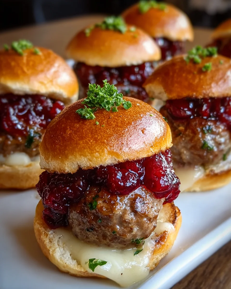 Cranberry Sauce Meatball Sliders