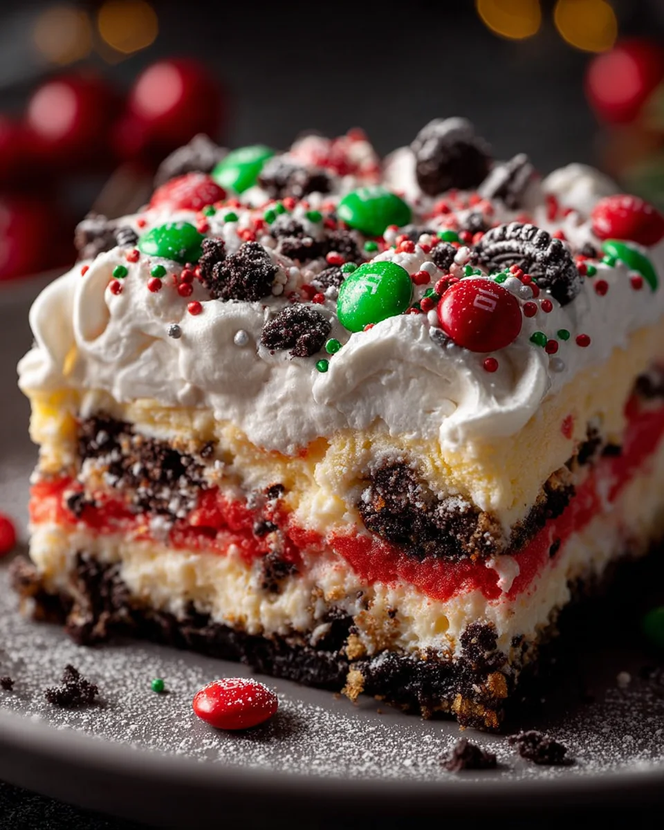 Christmas Cookie Lasagna