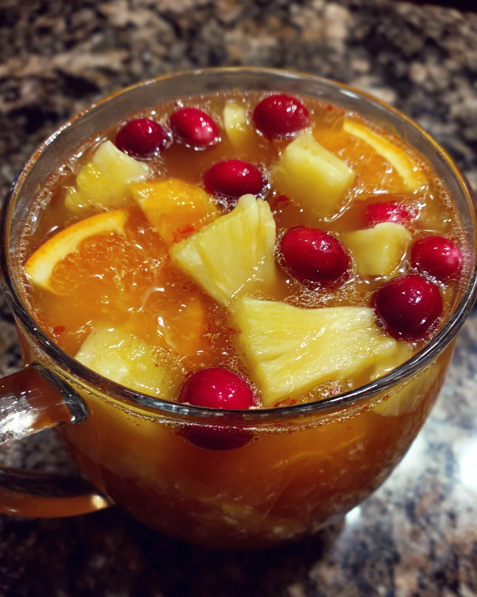 Pineapple Christmas Rum Punch