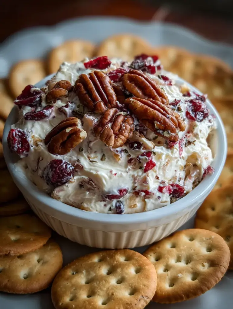 Pineapple Cranberry Cream Cheese Dessert Dip