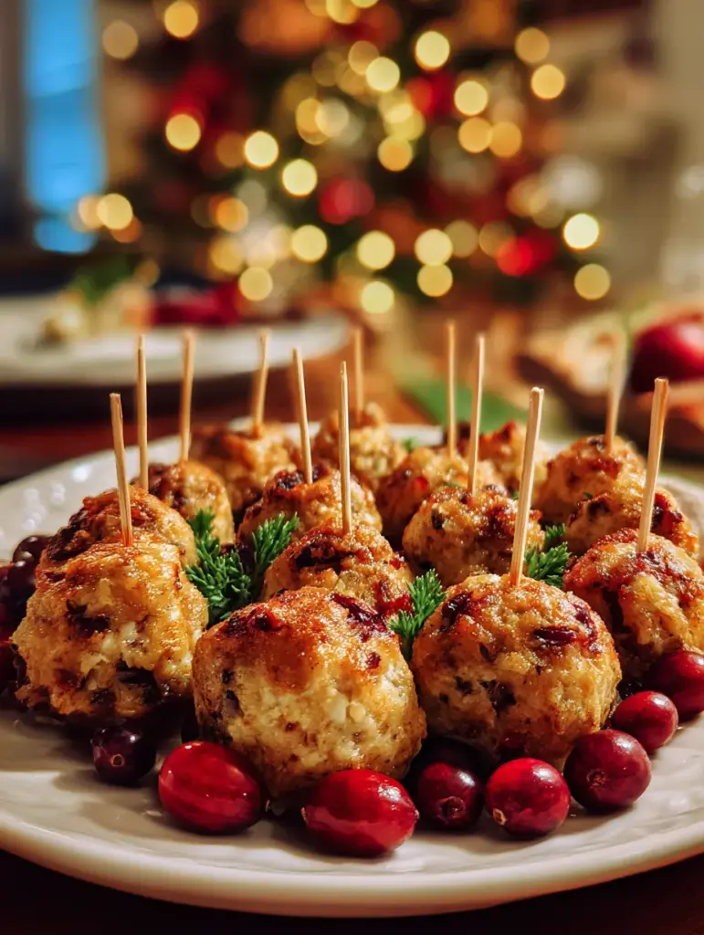 Cranberry & Turkey Stuffing Balls