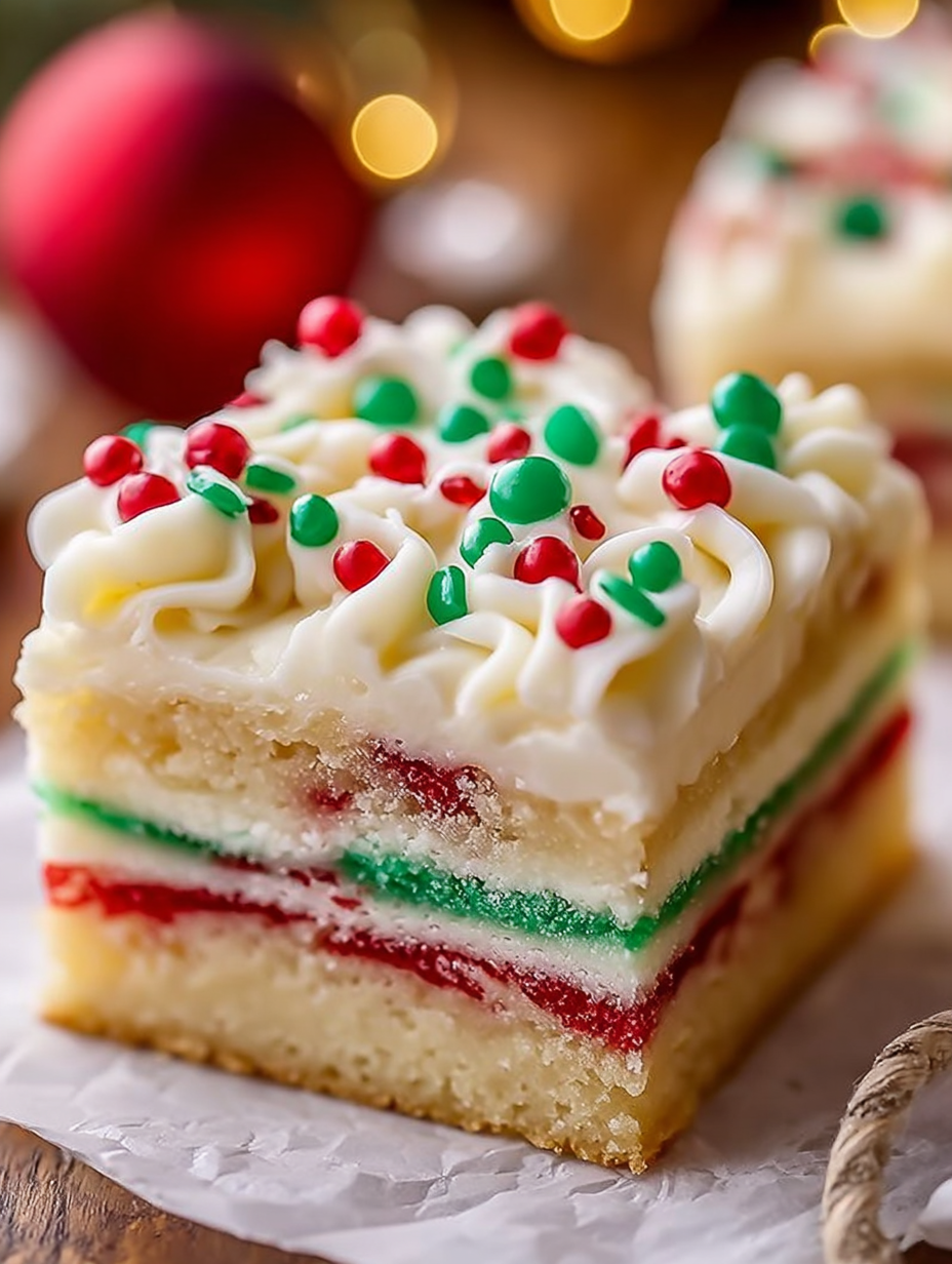 Christmas Sugar Cookie Bars