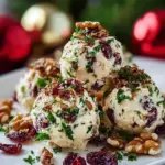 Christmas Cranberry Walnut Cheese Balls