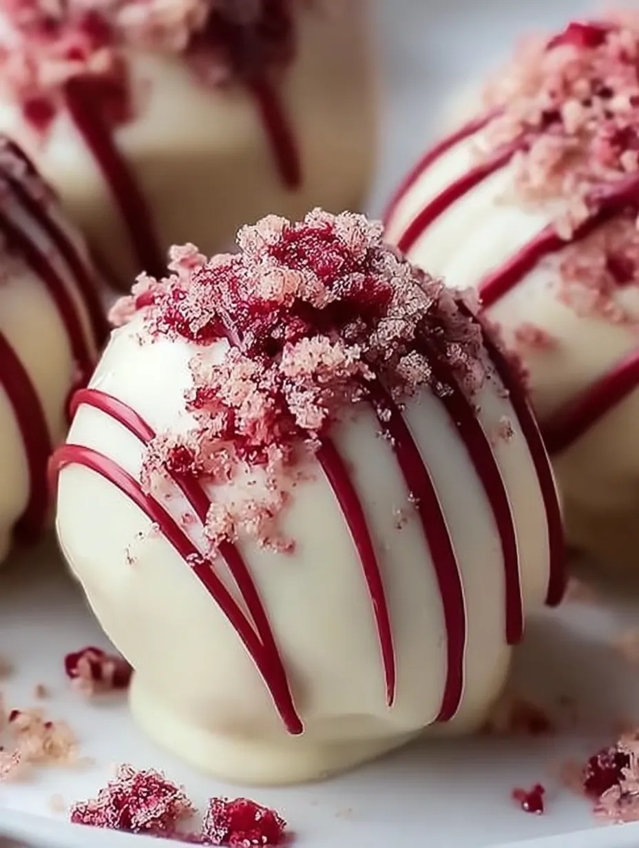 Raspberry White Chocolate Cheesecake Truffles