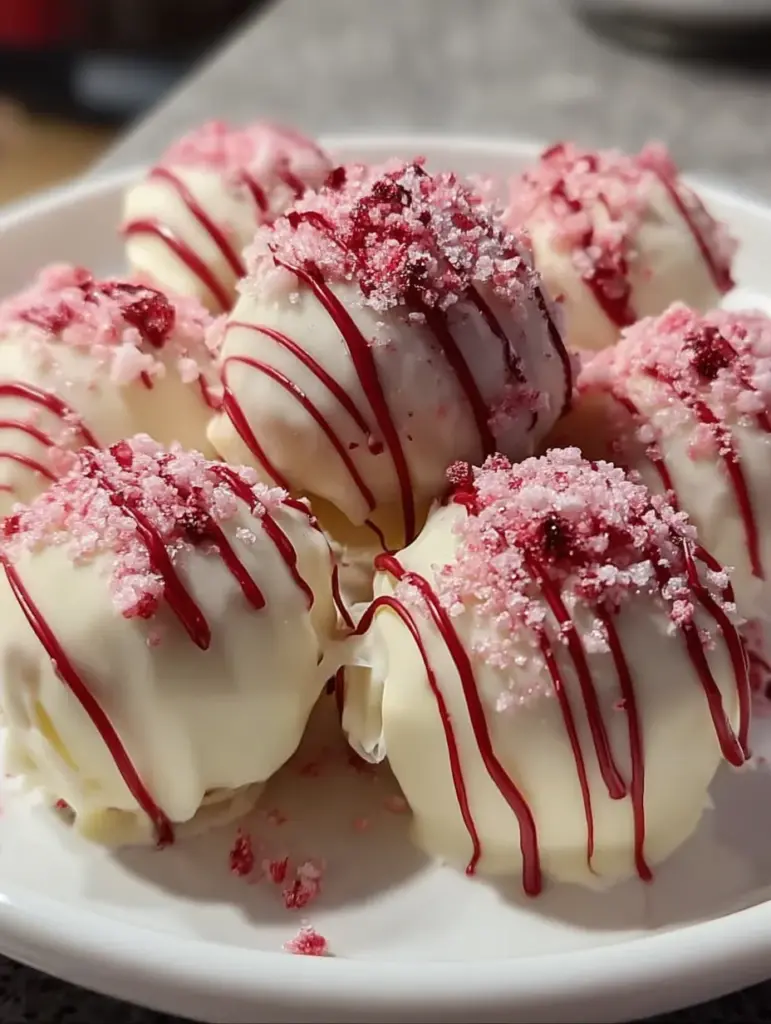 Raspberry White Chocolate Cheesecake Truffles