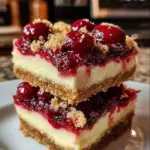 Christmas Cherry Cheesecake Bars