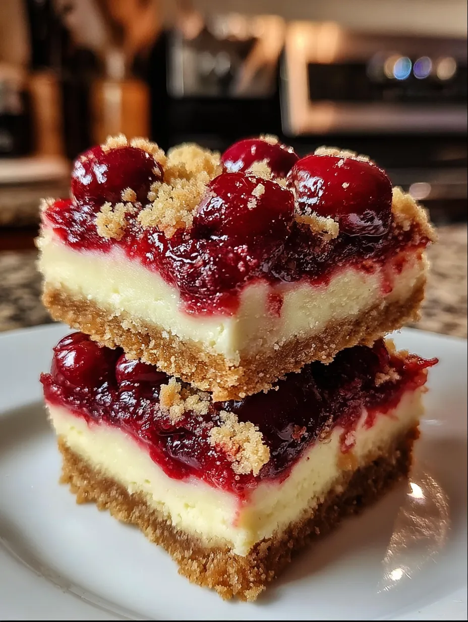 Christmas Cherry Cheesecake Bars