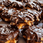 Chocolate Caramel Pretzel Sandwich Bites