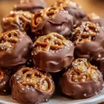 Chocolate-Covered Pretzel Caramel Bites