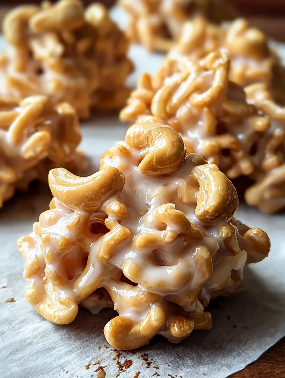 Caramel Cashew White Chocolate Haystacks: A Dreamy Holiday Indulgence