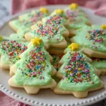 Soft Christmas Tree Sugar Cookies