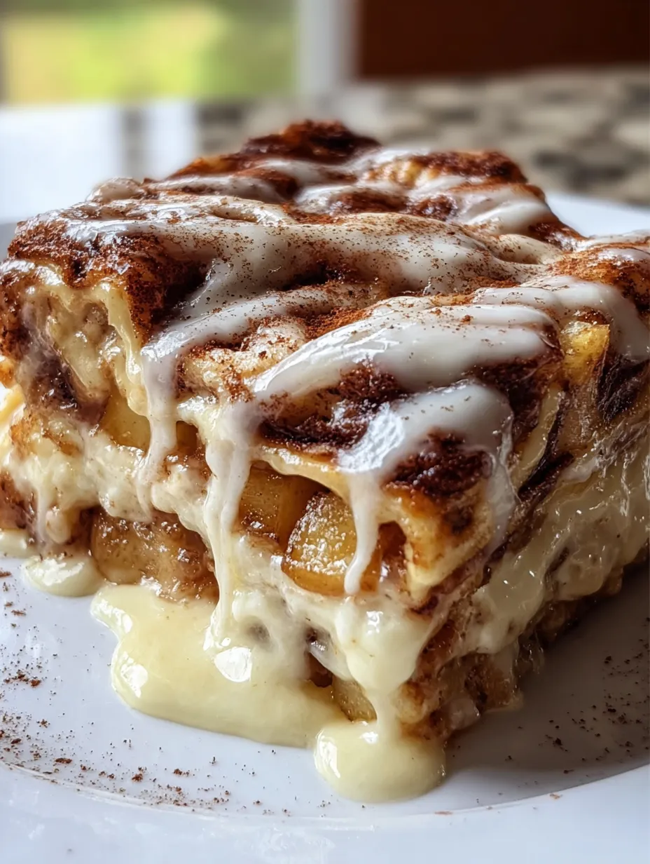 Cinnamon Roll Apple Lasagna