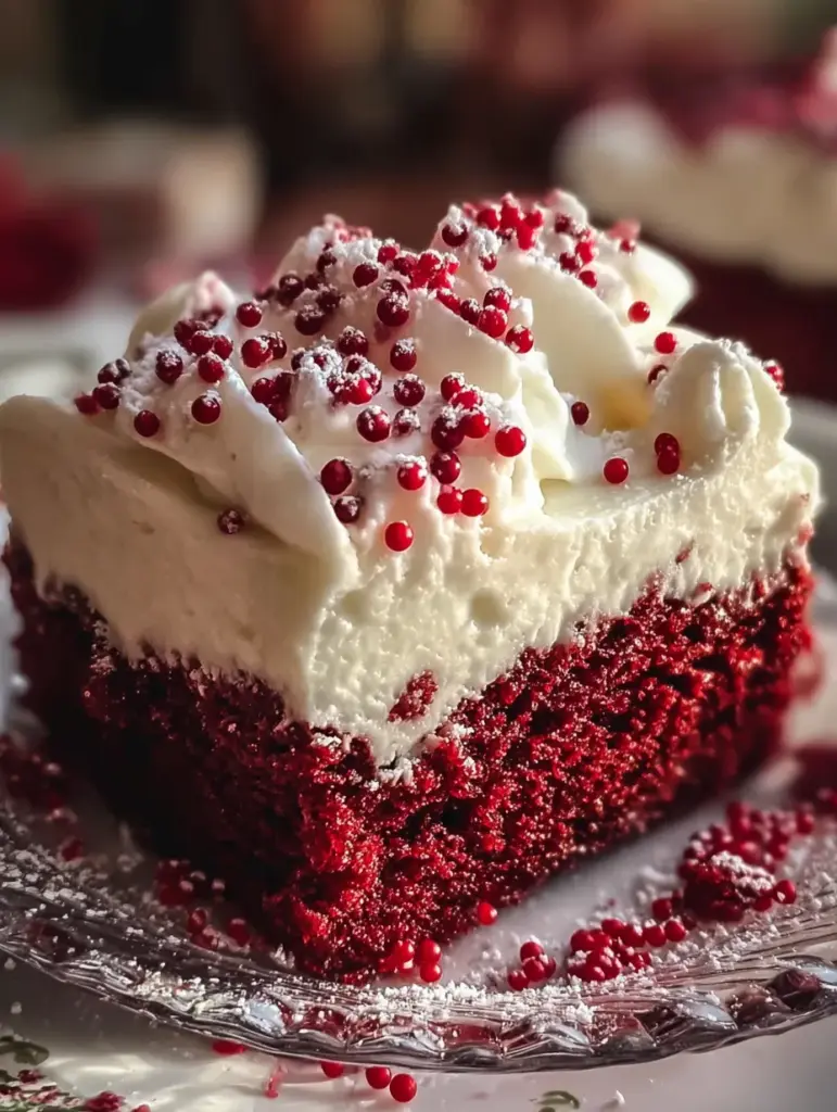 Christmas Red Velvet Poke Cake