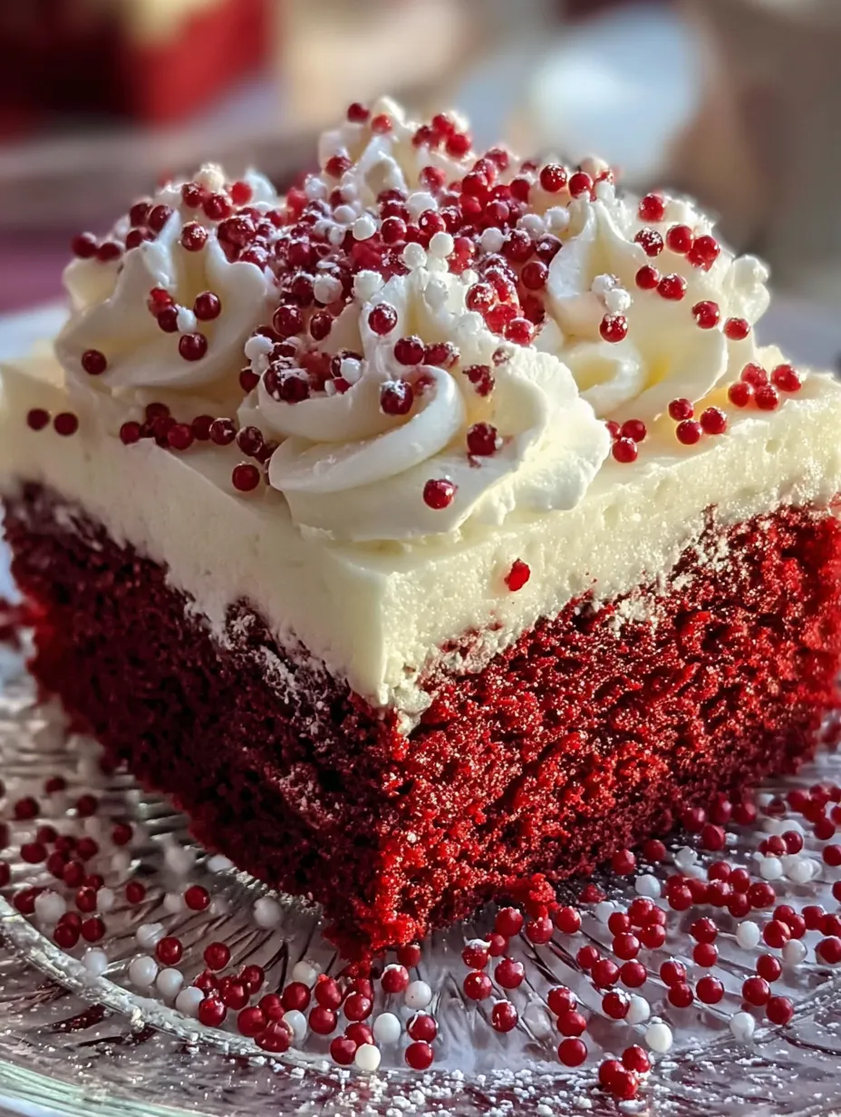 Christmas Red Velvet Poke Cake