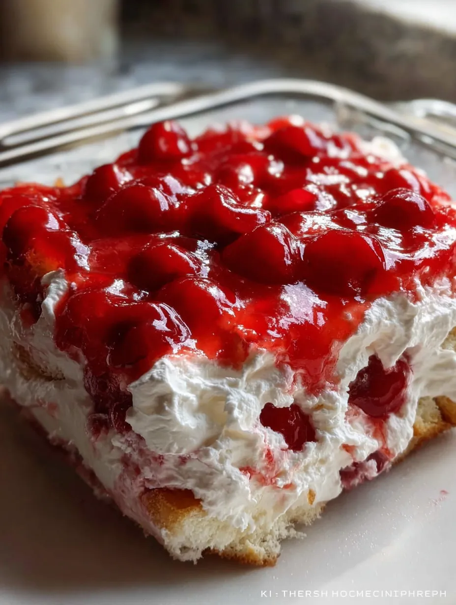 Cherries in the Snow: A Heavenly No-Bake Cherry Dessert That Melts in Your Mouth